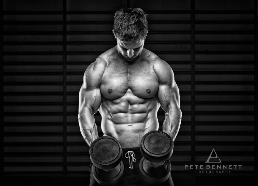 fitness photography male fitness model black and white