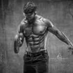 Dean Burchell fitness photo shoot abs and chest photo