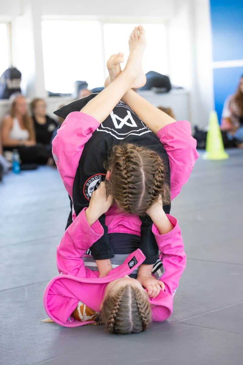 Jiu-jitsu competitors photographed during a martial arts event in Plymouth